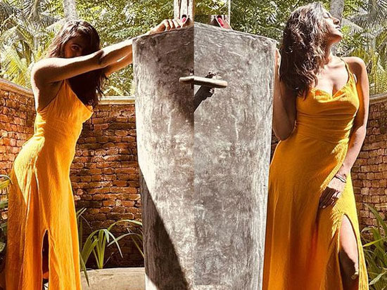 Striking Poses Of Niharika Konidela In Yellow